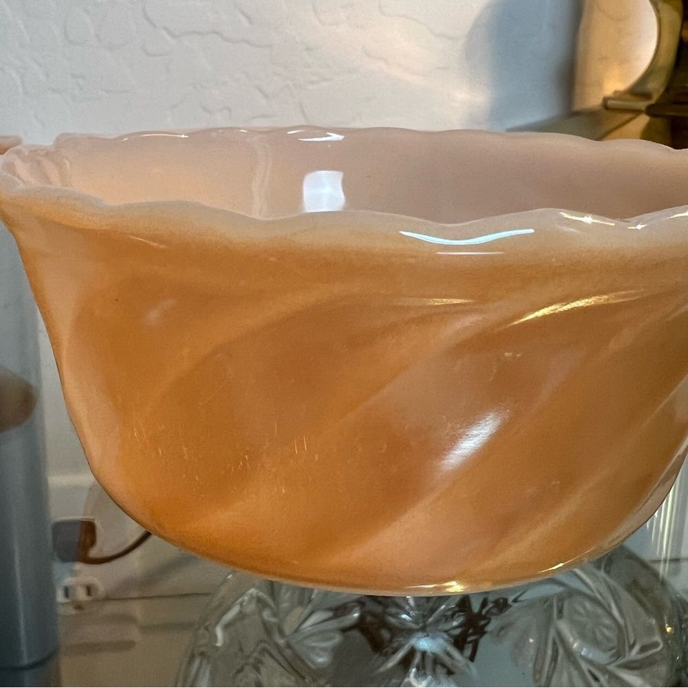 Vintage Anchor Hocking Fire King 4 PC Peach Luster Ware - Picture 3 of 6